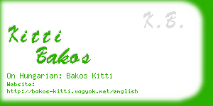 kitti bakos business card